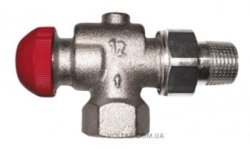 Herz TS-90-V термостатический клапан c плавной, скрытой преднастройкой, угловой
