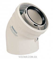 Коаксіальне коліно Immergas 45 ° 60/100 мм для конденсаційних котлів 3.012095
