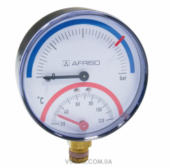 Afriso TM80 термоманометр радіальний 20-120 ° С, 0-10bar