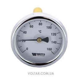 Watts F+R801 OR Ø63 0-160°C термометр биметаллический аксиальный