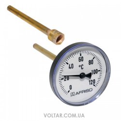 Термометр биметаллический аксиальный Afriso ВiTh 80K 0-120°C