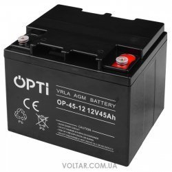 Акумуляторна батарея OPTI AGM 12V 45 Ah VRLA