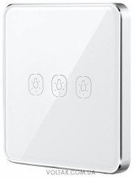 Умная сенсорная кнопка-выключатель Tervix Pro Line ZigBee Touch Switch (3 клавиши), на батарейках