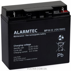 Аккумулятор Alarmtec BP18-12 AGM VRLA 12V 18Ah