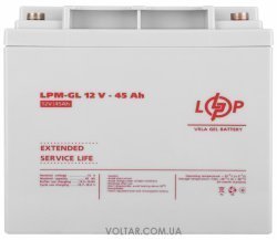 Акумулятор гелевий LogicPower LPM-GL 12V - 45 Ah