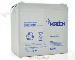 Аккумуляторная батарея MERLION AGM GP12550M6 12V 55 Ah