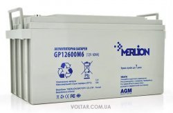 Акумуляторна батарея MERLION AGM GP12600M6 12V 60 Ah