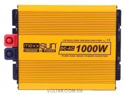 Перетворювач напруги (Інвертор) MEXXSUN MXSPSW-1000, 24V/220V, 1000W з правильною синусоїдою, 2 Shuko, клемні дроти, Q4