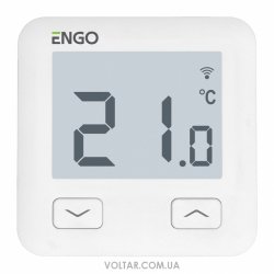 Терморегулятор ENGO CONTROL E10W230WIFI електронний, з WI-FI, білий, жив. 230 В