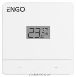Терморегулятор ENGO CONTROLS EASY230W проводной, 230В (белый)