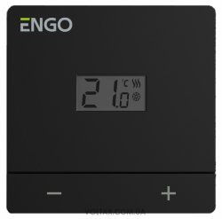 Терморегулятор ENGO CONTROL EASYBATB проводной, на батарейках (черный)