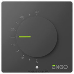 Терморегулятор ENGO CONTROL ESIMPLE230B дротовий, непрограмований, 230 В (чорний)