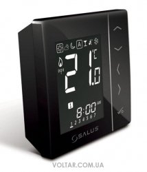 Беспроводной комнатный термостат Salus VS20BRF 4 в 1 (черный)