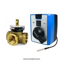 Комплект 3-ходовий змішувальний клапан Tervix RMV + Привід-контролер постійної температури Tervix CAMV
