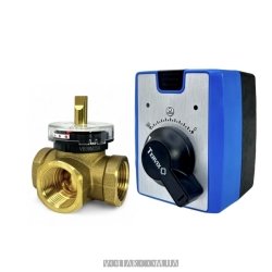 Комплект 3-ходовой смесительный клапан Tervix RMV + Электрический привод Tervix AMV (3-точечный / 2-точечный)