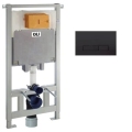 Комплект інсталяції OLI OLI80 Sanitarblock з кнопкою Narrow Black Soft Touch (888782)