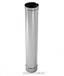 Труба дымоходная одностенная 0.5 мм (AISI-304), L=1000 мм