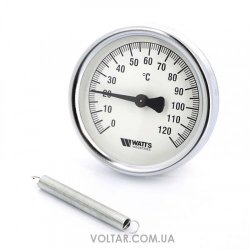 Watts F+R810 TCM Ø63 0-120°C  термометр биметаллический накладной