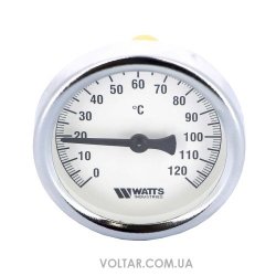 Watts F+R801 OR Ø100 0-120°C термометр биметаллический аксиальный