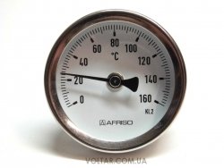 Afriso ВiTh Ø80 0-160°C термометр биметаллический аксиальный